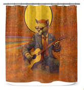 Purrfectly Cozy Cat Shower Curtain